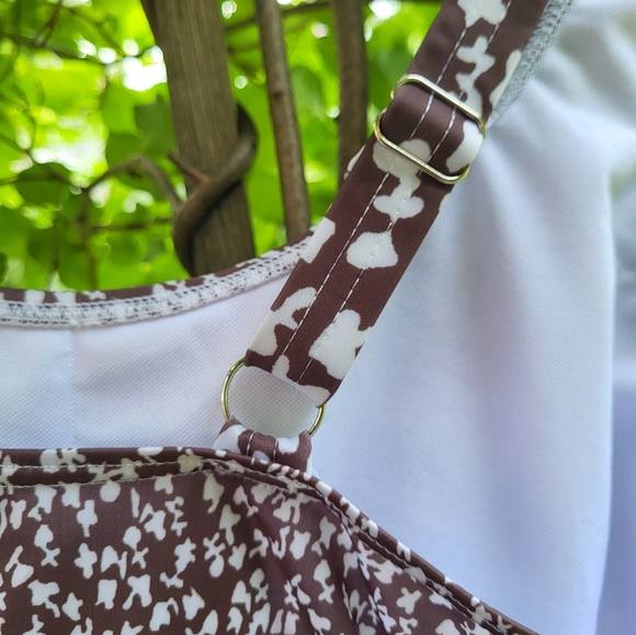 Women's XL Coffee Two Piece Swim Dress - Picture 9 of 9